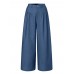 Fashion Simplicity Solid Pleated High Rise Pants for Women