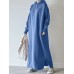 Women Thick Puff Sleeve Loose Sweatshirt Maxi Length Hooded Casual Midi Dresses