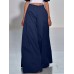 Vintage Solid Full Length Loose Pleating Trousers