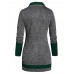 Women Irregular Patchwork Button Knit Sweaters