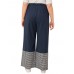 Women Houndstooth Patchwork Loose Casual Elastic Mid Waist Wide Leg Pants