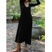 Women Solid Elastic V Neck Maxi Length Street Casual Midi Dresses